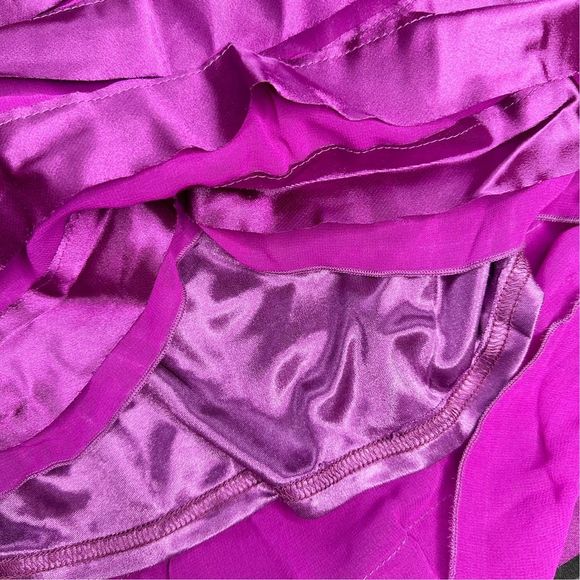 Lucy Paris Purple Tiered Ruffled Mini Dress - Size Small - Picture 6 of 7